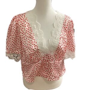 Shein curve, valentines hearts, crop top